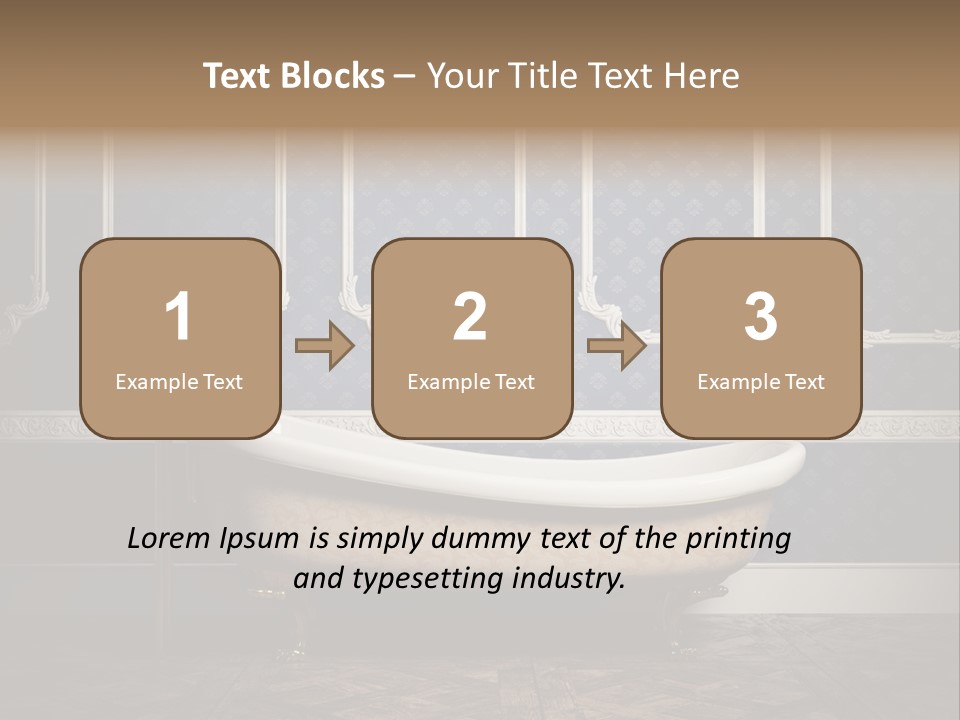 Bathtub Retro Interiors PowerPoint Template