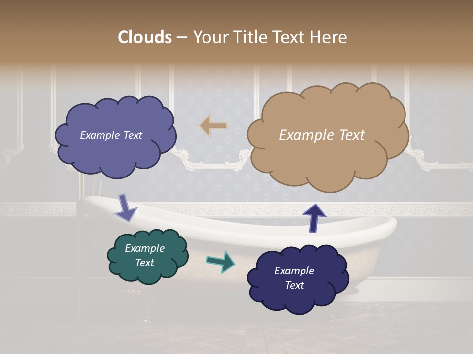 Bathtub Retro Interiors PowerPoint Template