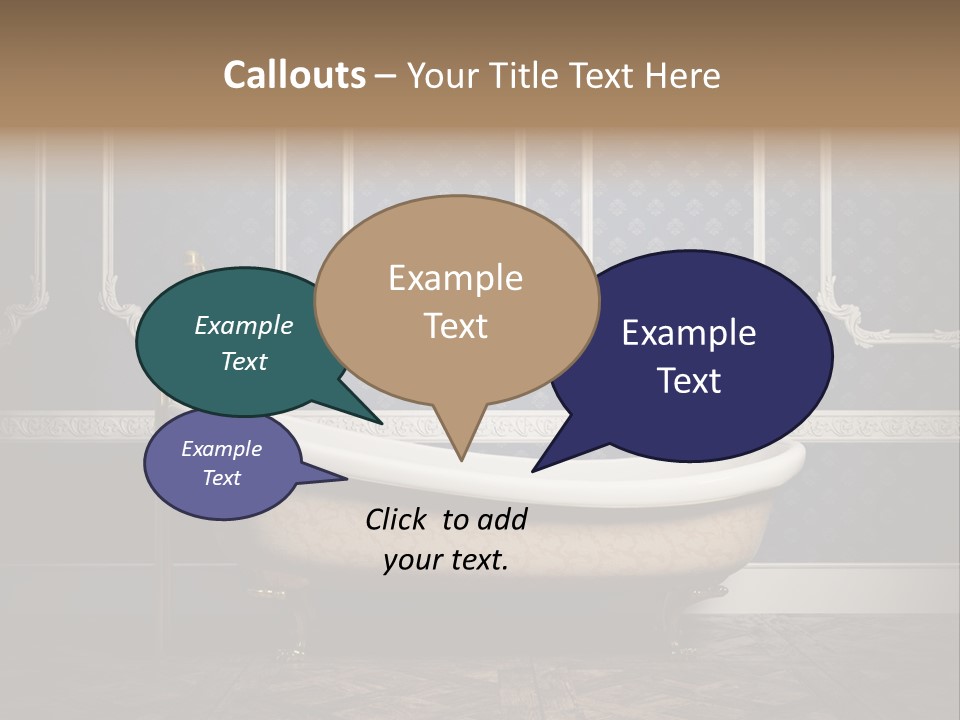 Bathtub Retro Interiors PowerPoint Template