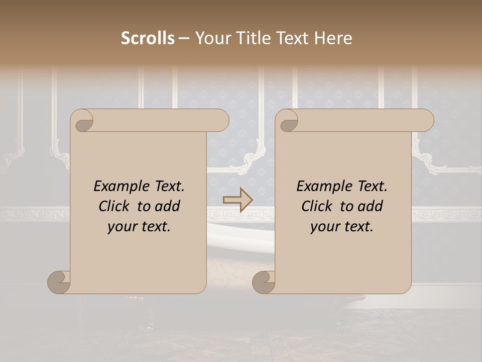 Bathtub Retro Interiors PowerPoint Template
