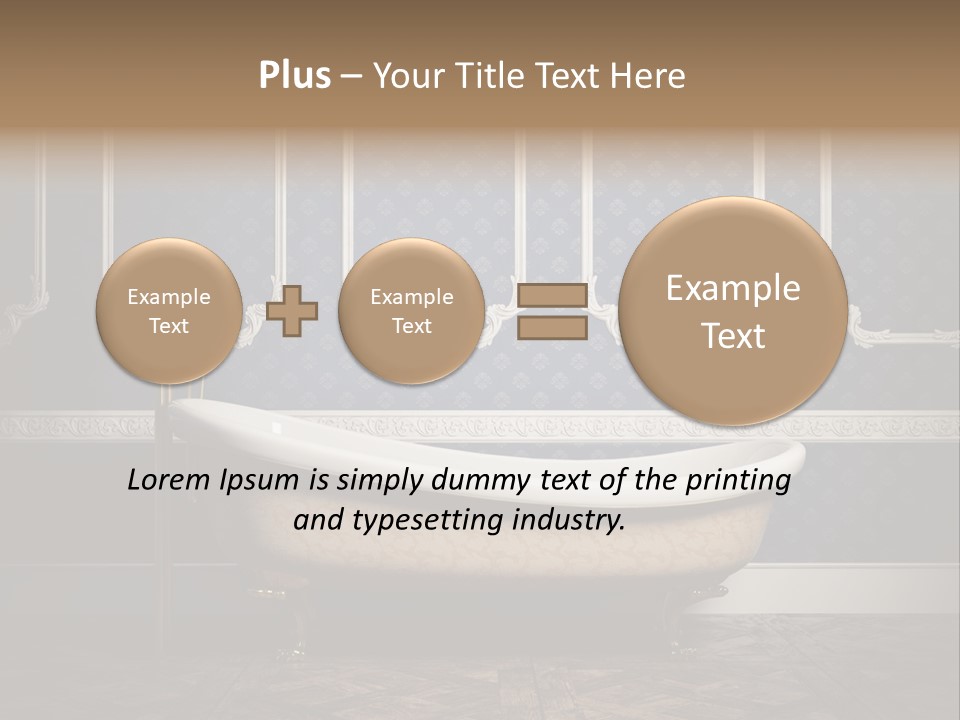 Bathtub Retro Interiors PowerPoint Template