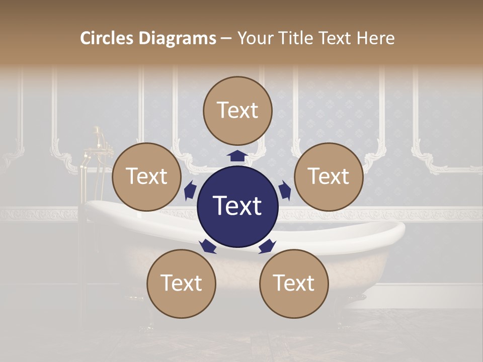 Bathtub Retro Interiors PowerPoint Template