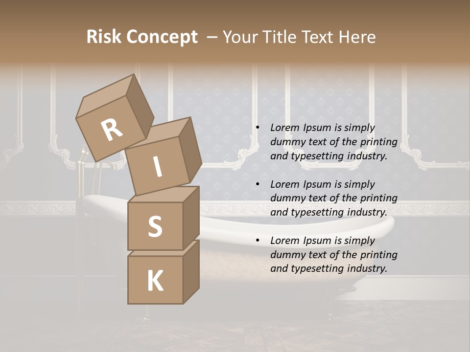 Bathtub Retro Interiors PowerPoint Template