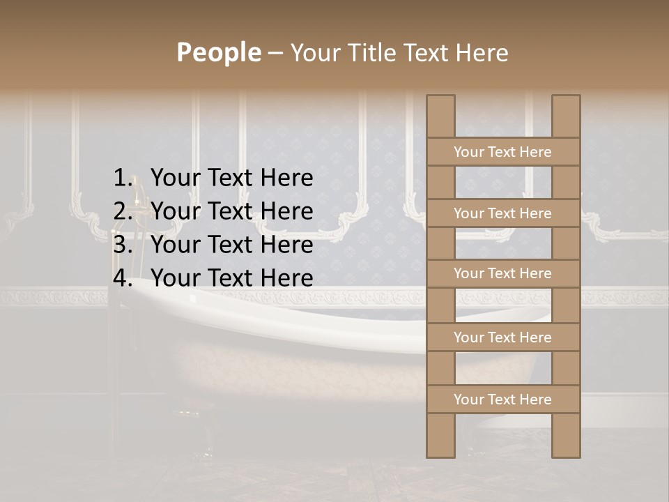 Bathtub Retro Interiors PowerPoint Template