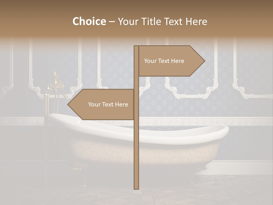 Bathtub Retro Interiors PowerPoint Template