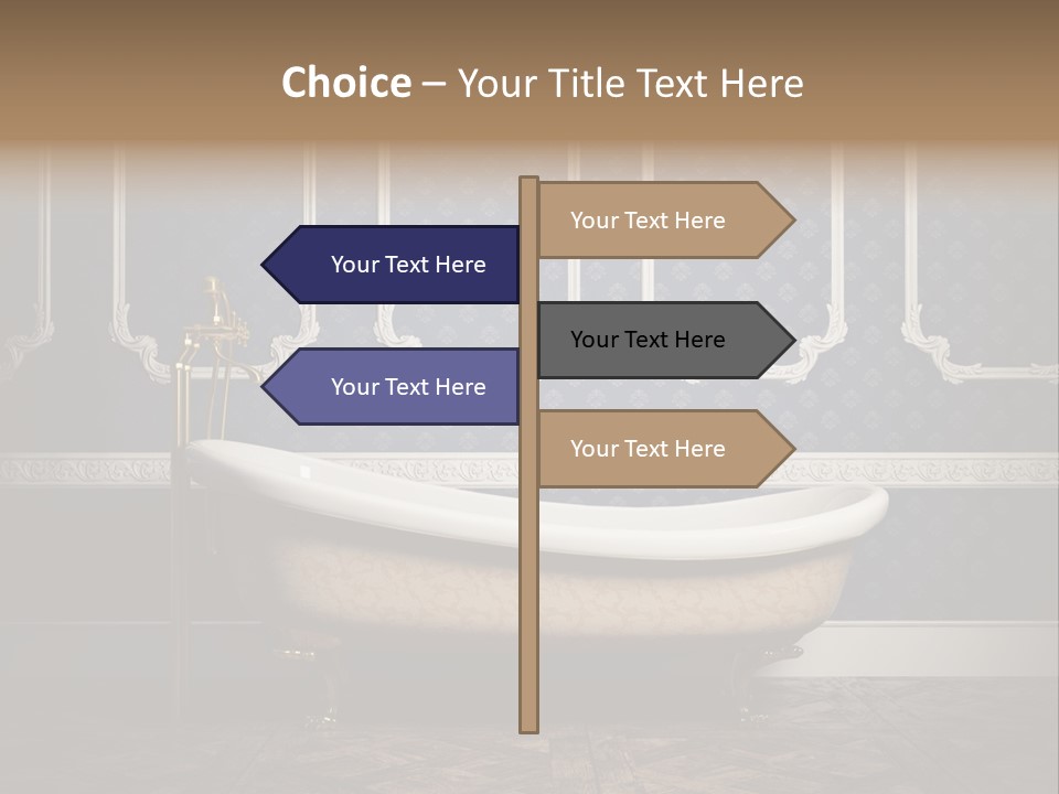 Bathtub Retro Interiors PowerPoint Template
