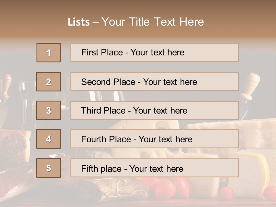 Food Cholesterol Bar PowerPoint Template
