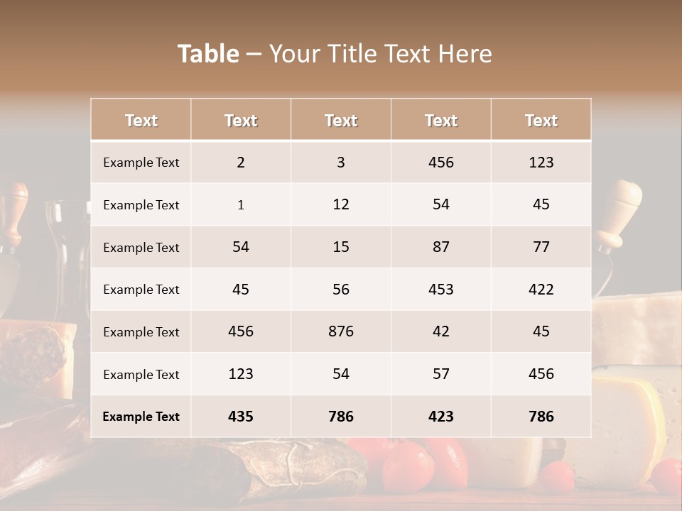 Food Cholesterol Bar PowerPoint Template