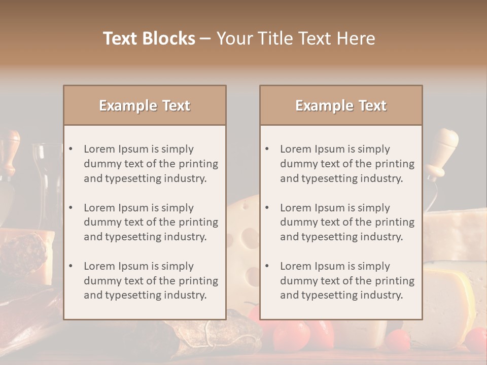 Food Cholesterol Bar PowerPoint Template