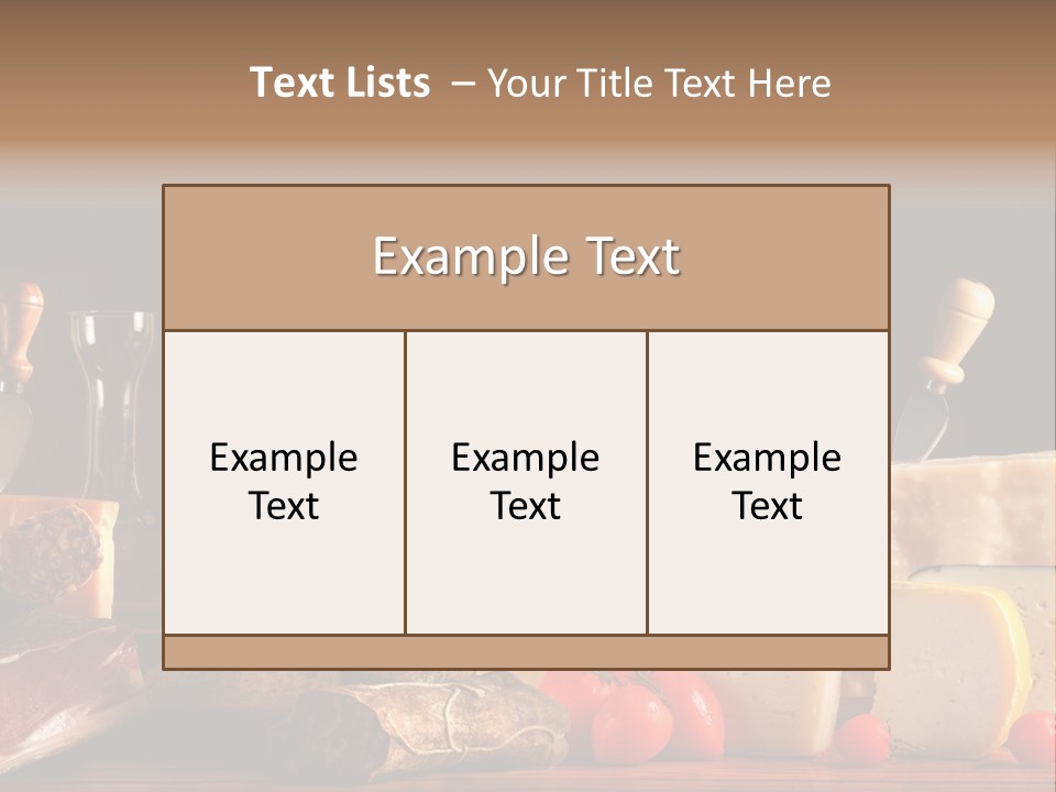 Food Cholesterol Bar PowerPoint Template