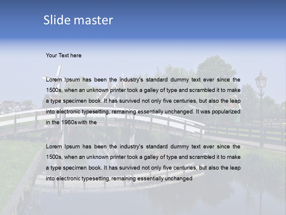 Holland Countryside Wind PowerPoint Template