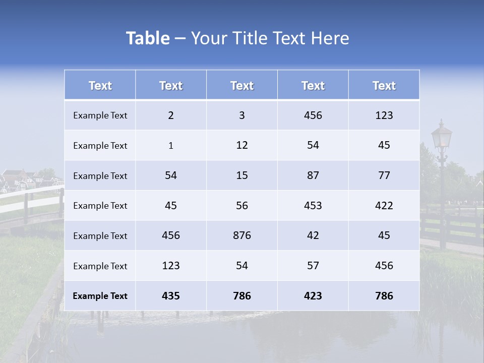 Holland Countryside Wind PowerPoint Template
