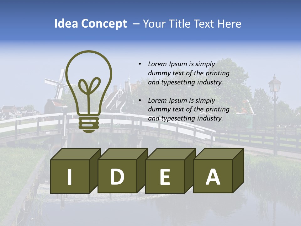 Holland Countryside Wind PowerPoint Template