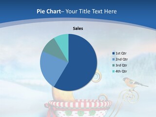 Snowflake Blue Carriage PowerPoint Template