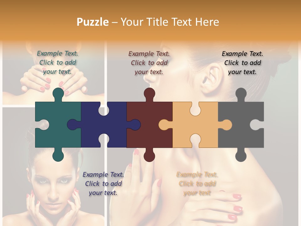 Smooth Hairstyle Looking PowerPoint Template