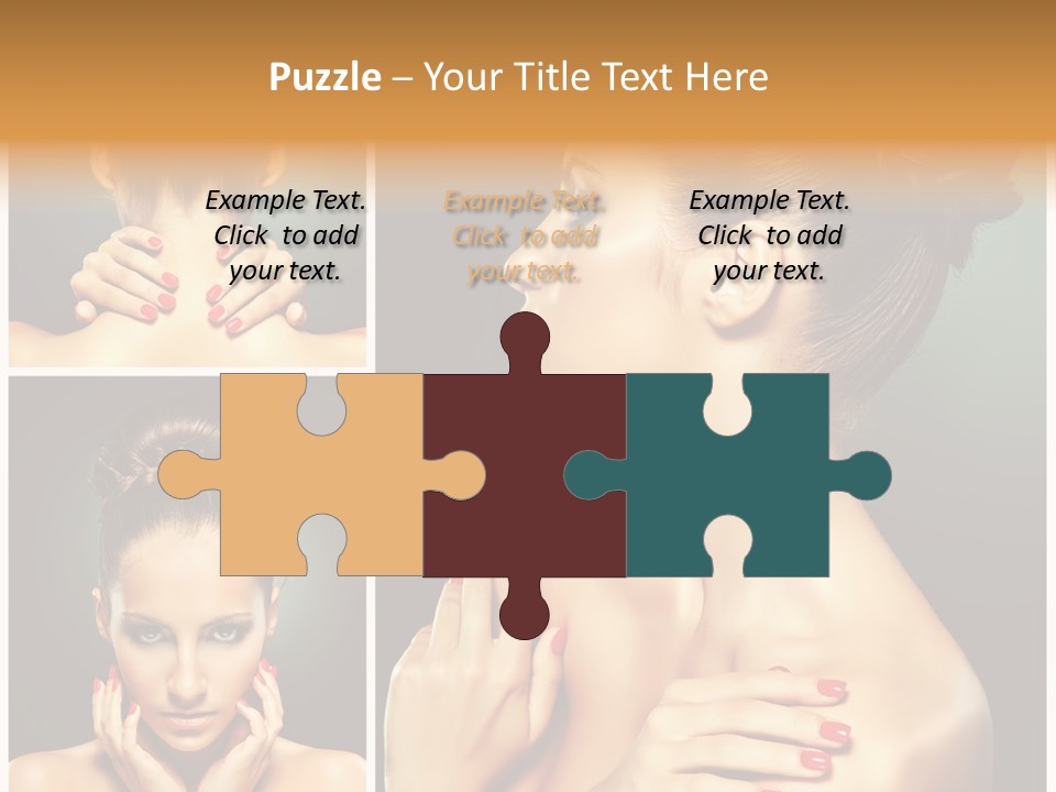 Smooth Hairstyle Looking PowerPoint Template