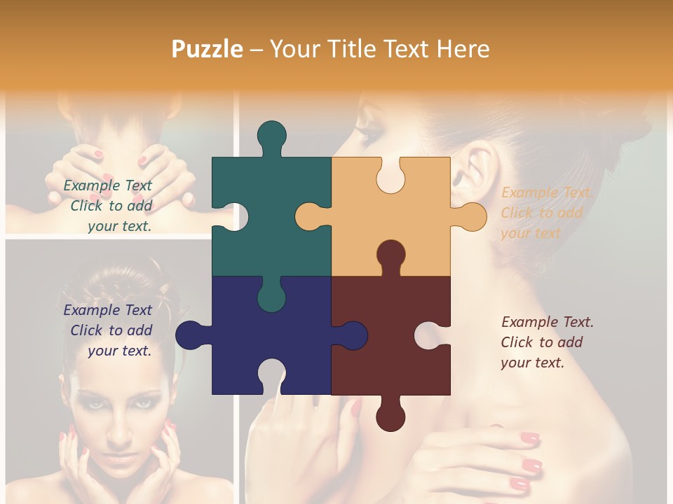 Smooth Hairstyle Looking PowerPoint Template
