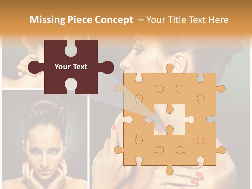 Smooth Hairstyle Looking PowerPoint Template