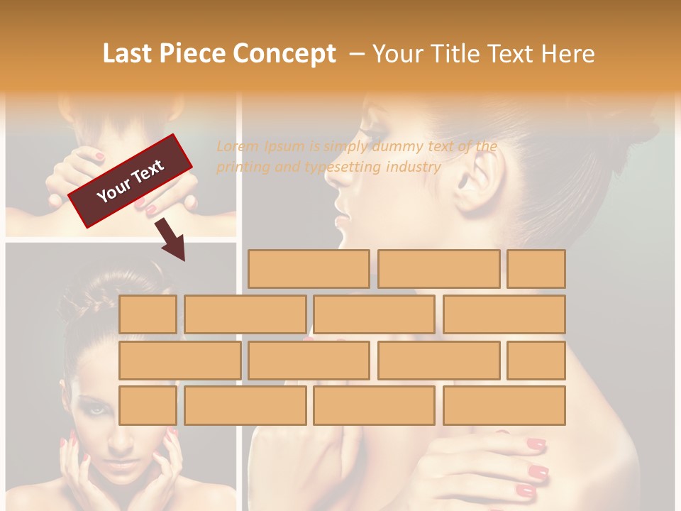 Smooth Hairstyle Looking PowerPoint Template