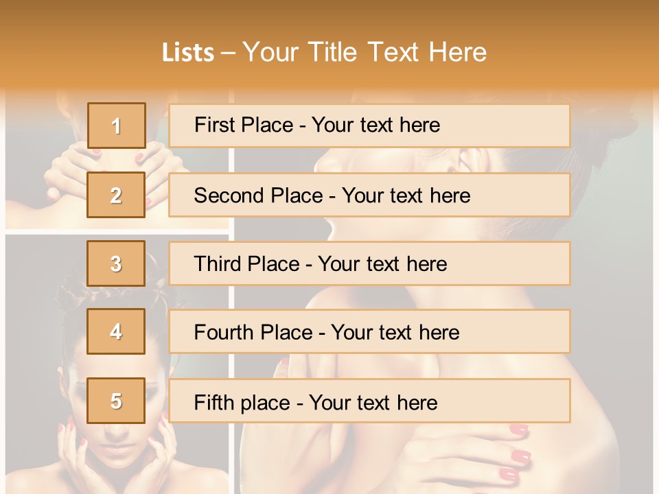 Smooth Hairstyle Looking PowerPoint Template