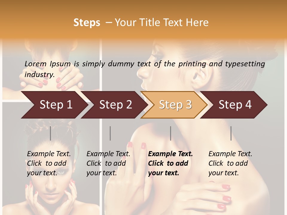 Smooth Hairstyle Looking PowerPoint Template