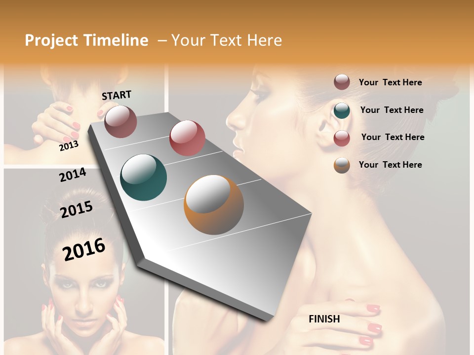 Smooth Hairstyle Looking PowerPoint Template