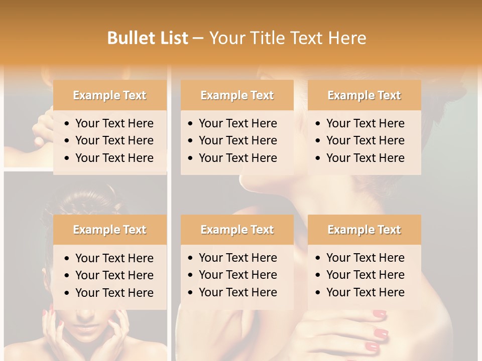 Smooth Hairstyle Looking PowerPoint Template