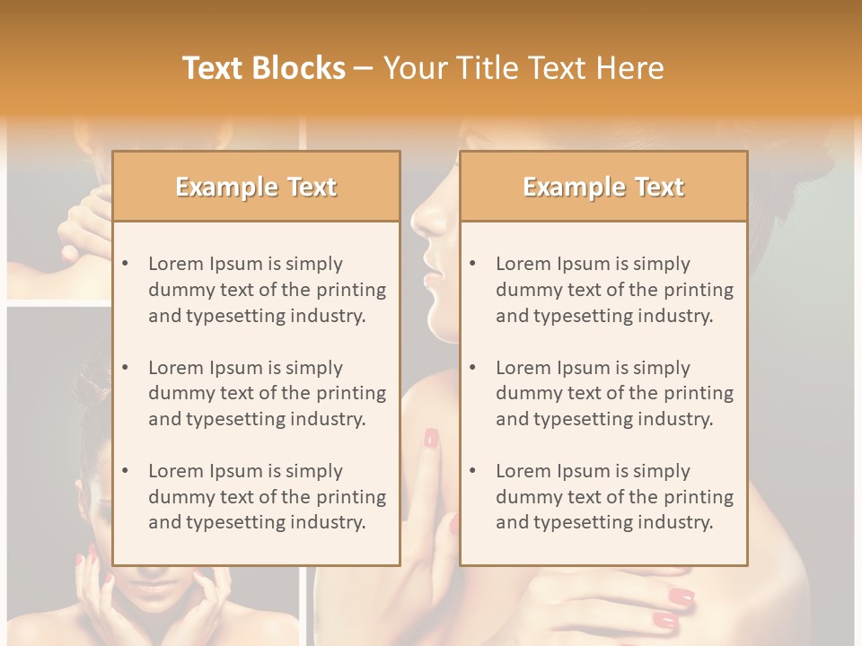 Smooth Hairstyle Looking PowerPoint Template