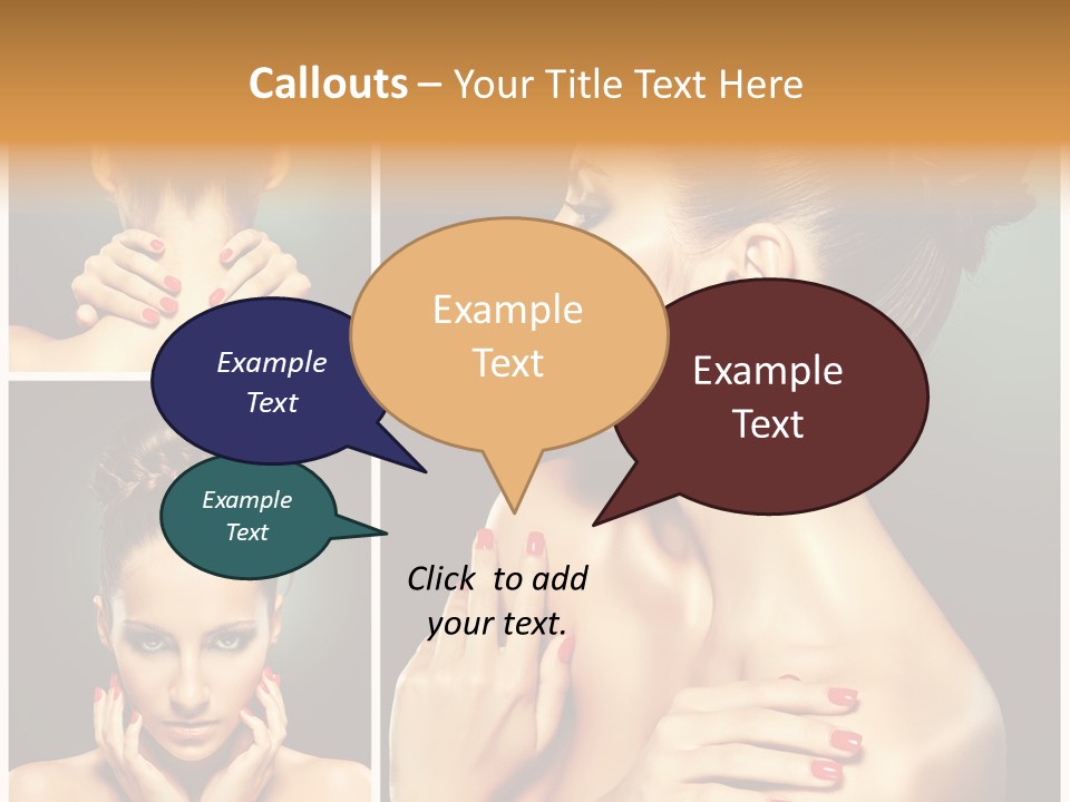 Smooth Hairstyle Looking PowerPoint Template