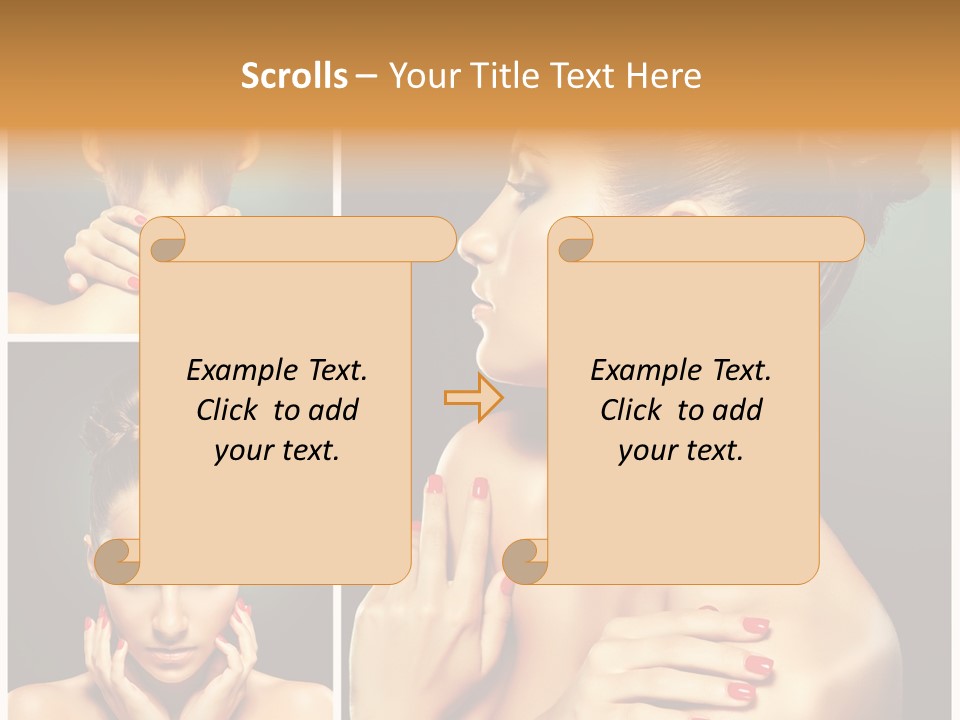 Smooth Hairstyle Looking PowerPoint Template