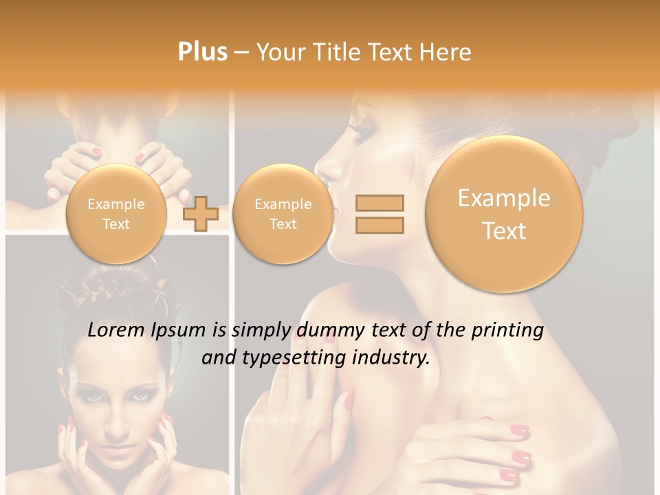 Smooth Hairstyle Looking PowerPoint Template