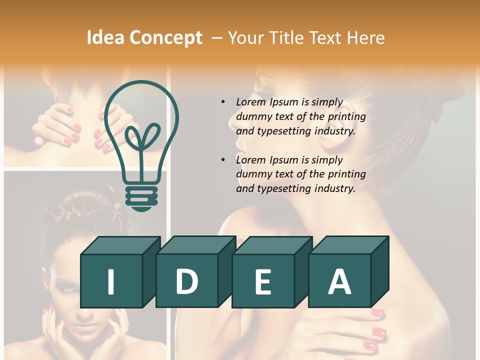 Smooth Hairstyle Looking PowerPoint Template