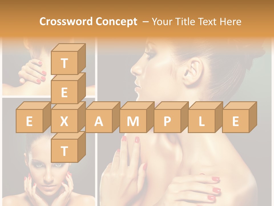 Smooth Hairstyle Looking PowerPoint Template