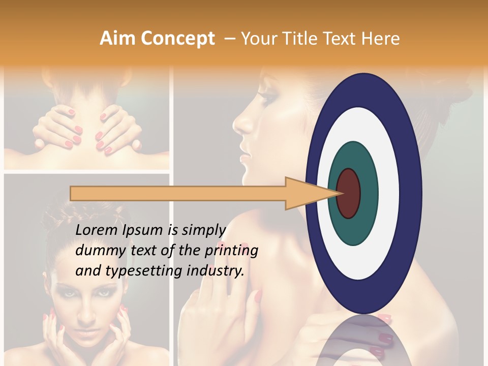 Smooth Hairstyle Looking PowerPoint Template