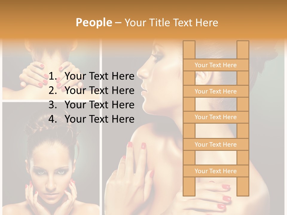 Smooth Hairstyle Looking PowerPoint Template