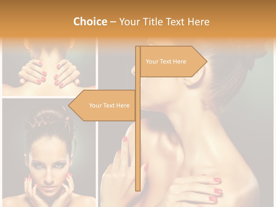 Smooth Hairstyle Looking PowerPoint Template