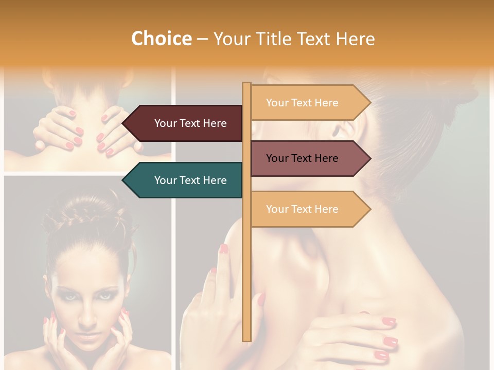 Smooth Hairstyle Looking PowerPoint Template