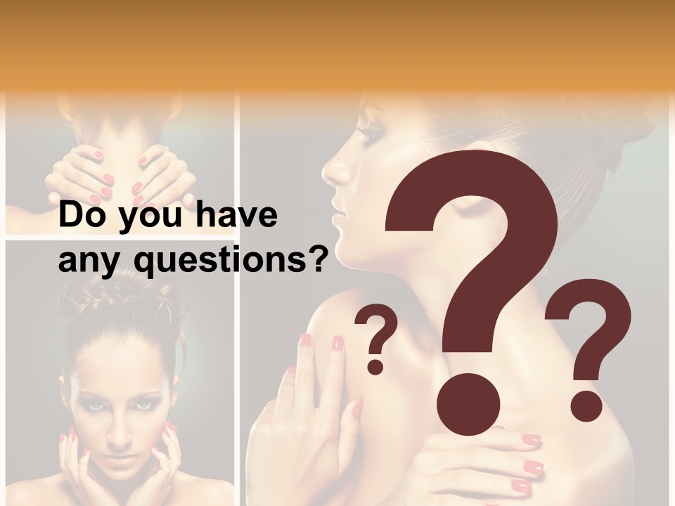 Smooth Hairstyle Looking PowerPoint Template