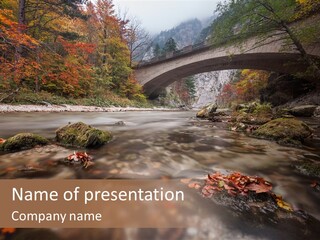 Gorge Rain Rocks PowerPoint Template