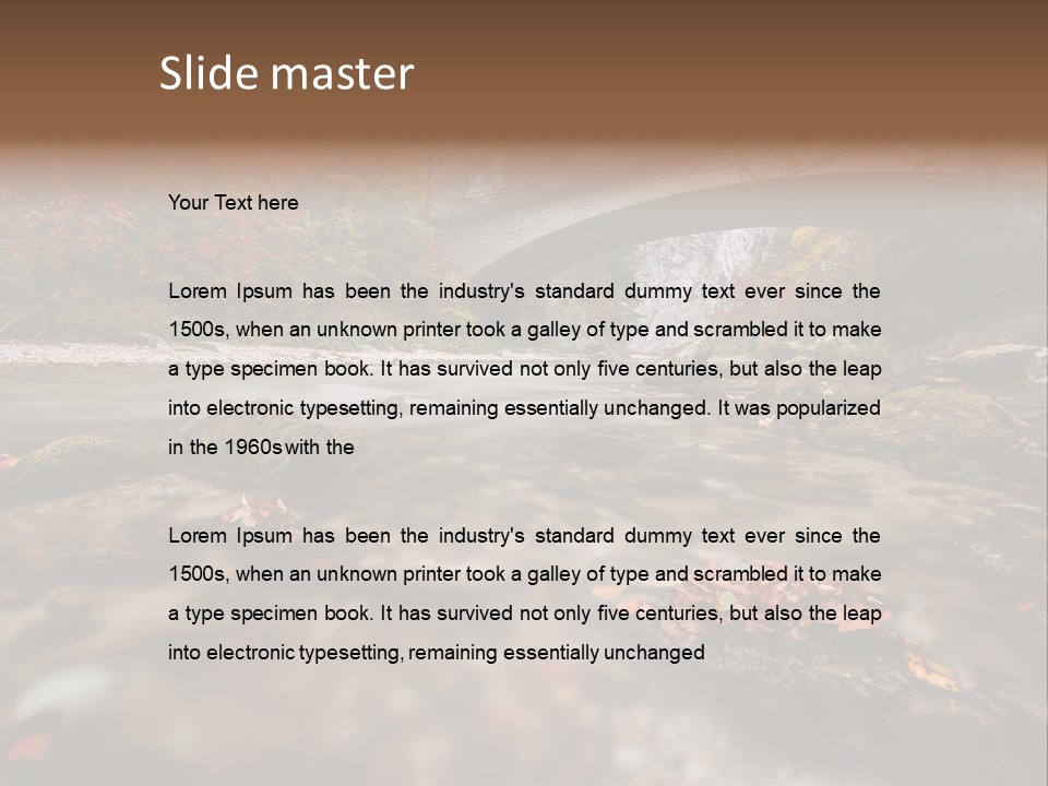 Gorge Rain Rocks PowerPoint Template