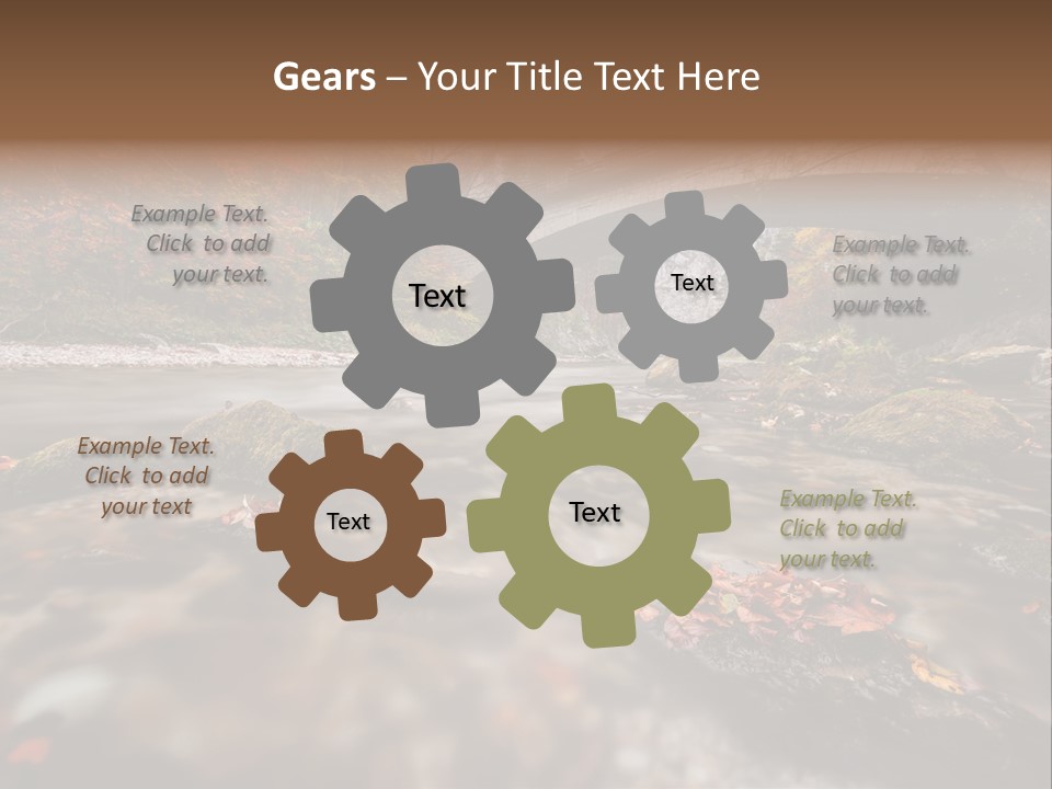 Gorge Rain Rocks PowerPoint Template