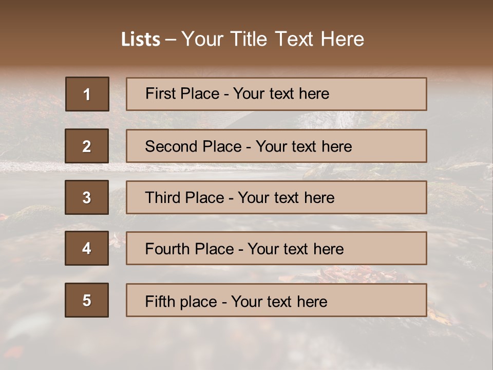 Gorge Rain Rocks PowerPoint Template