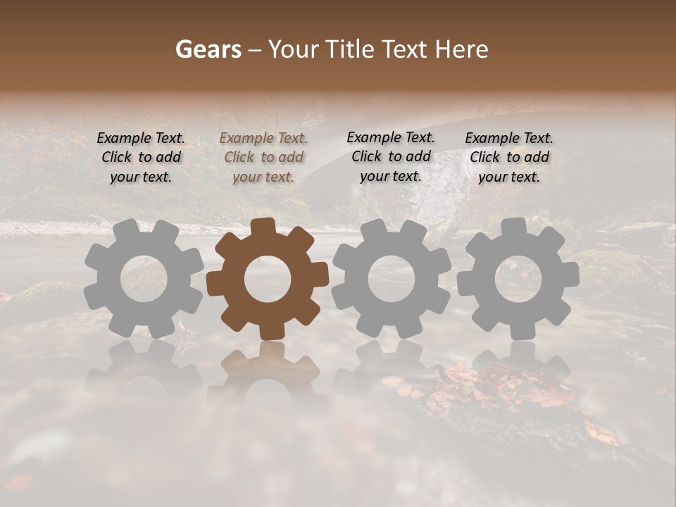 Gorge Rain Rocks PowerPoint Template