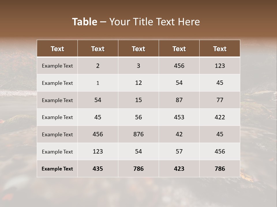 Gorge Rain Rocks PowerPoint Template