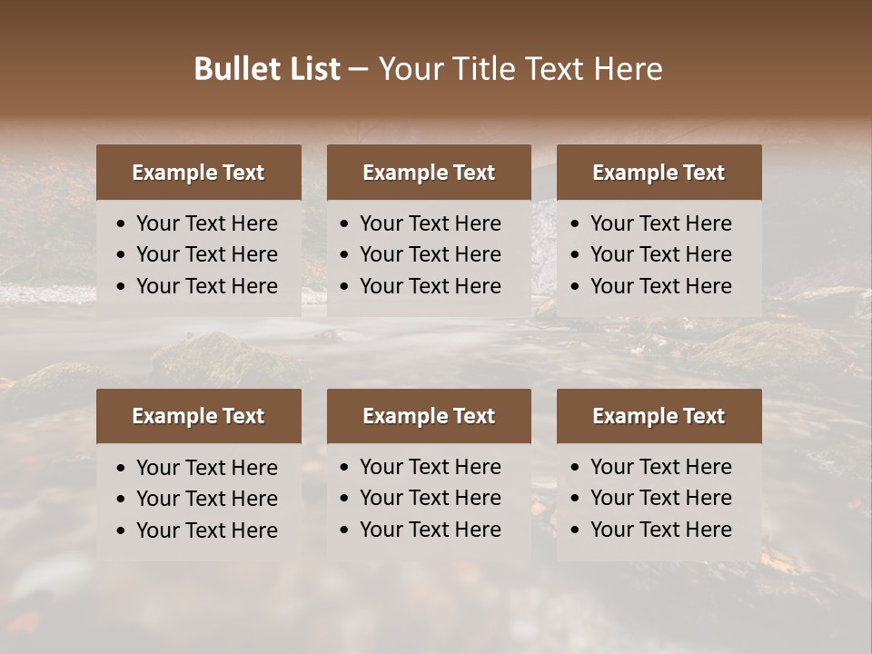 Gorge Rain Rocks PowerPoint Template
