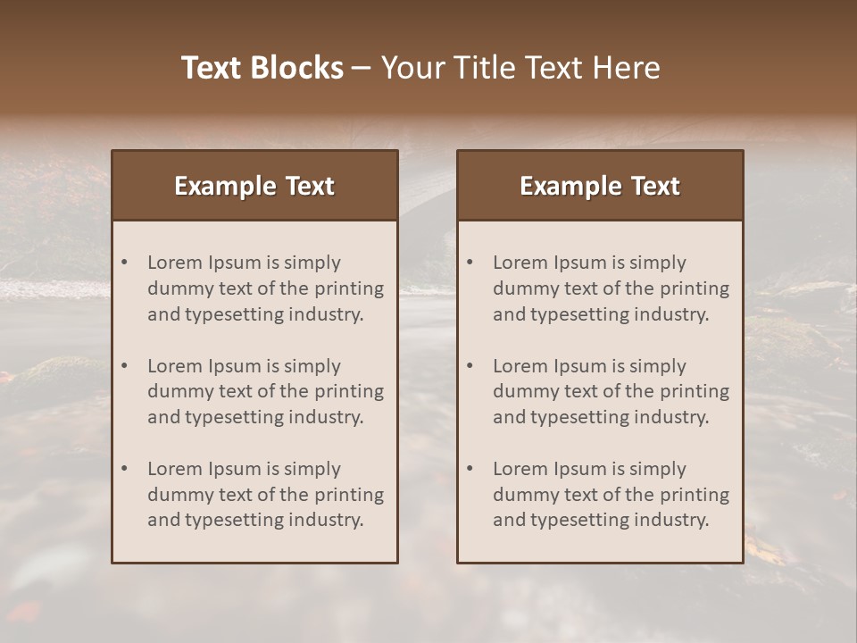 Gorge Rain Rocks PowerPoint Template