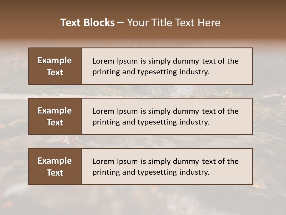 Gorge Rain Rocks PowerPoint Template