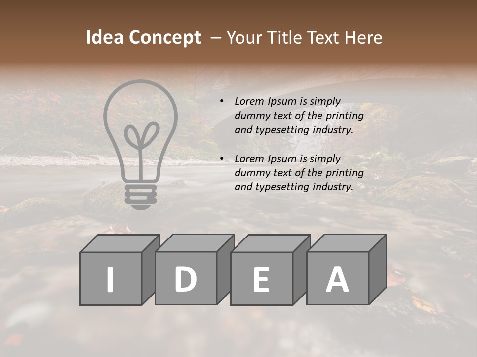 Gorge Rain Rocks PowerPoint Template