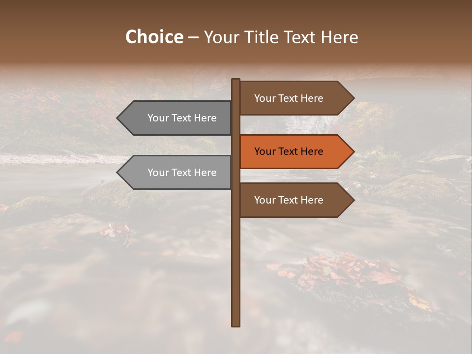 Gorge Rain Rocks PowerPoint Template