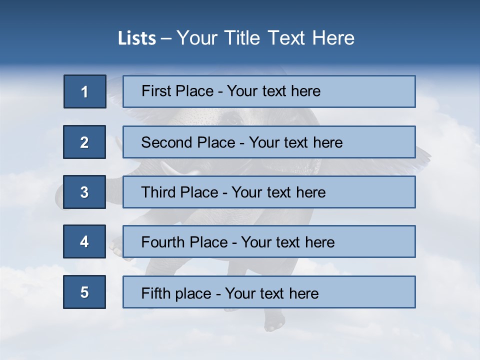 Aspiration Cloud Sky PowerPoint Template